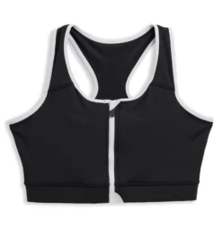 Swim Racerback Zip Compression Top - Black Novelty(Swim Racerback Zip Top Black Novelty) -Tomboyx Underwear Store 2337250001 Swim Black Novelty Racerback Zip Top 1