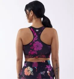 Swim Racerback Zip Compression Top - Tropadelic(Swim Racerback Zip Top Tropadelic) -Tomboyx Underwear Store 2337250011 Swim Tropadelic Racerback Zip Top On Fig 2