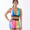 Swim Reversible Plunge Top - Melting Rainbow(Swim Reversible Plunge Top Melting Rainbow)