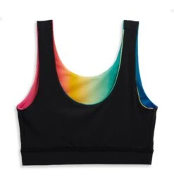 Swim Reversible Sport Top - Melting Rainbow(Swim Reversible Sport Top Melting Rainbow) -Tomboyx Underwear Store 2337270011 Swim Melting Rainbow Reversible Sport Top 2