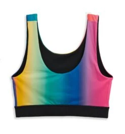 Swim Reversible Sport Top - Melting Rainbow(Swim Reversible Sport Top Melting Rainbow) -Tomboyx Underwear Store 2337270011 Swim Melting Rainbow Reversible Sport Top 4