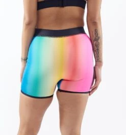 Swim 4.5" Reversible Short - Melting Rainbow(Swim 4 5 Reversible Short Melting Rainbow) -Tomboyx Underwear Store 2337340011 Swim Melting Rainbow Reversible 4.5in Short Fig 4