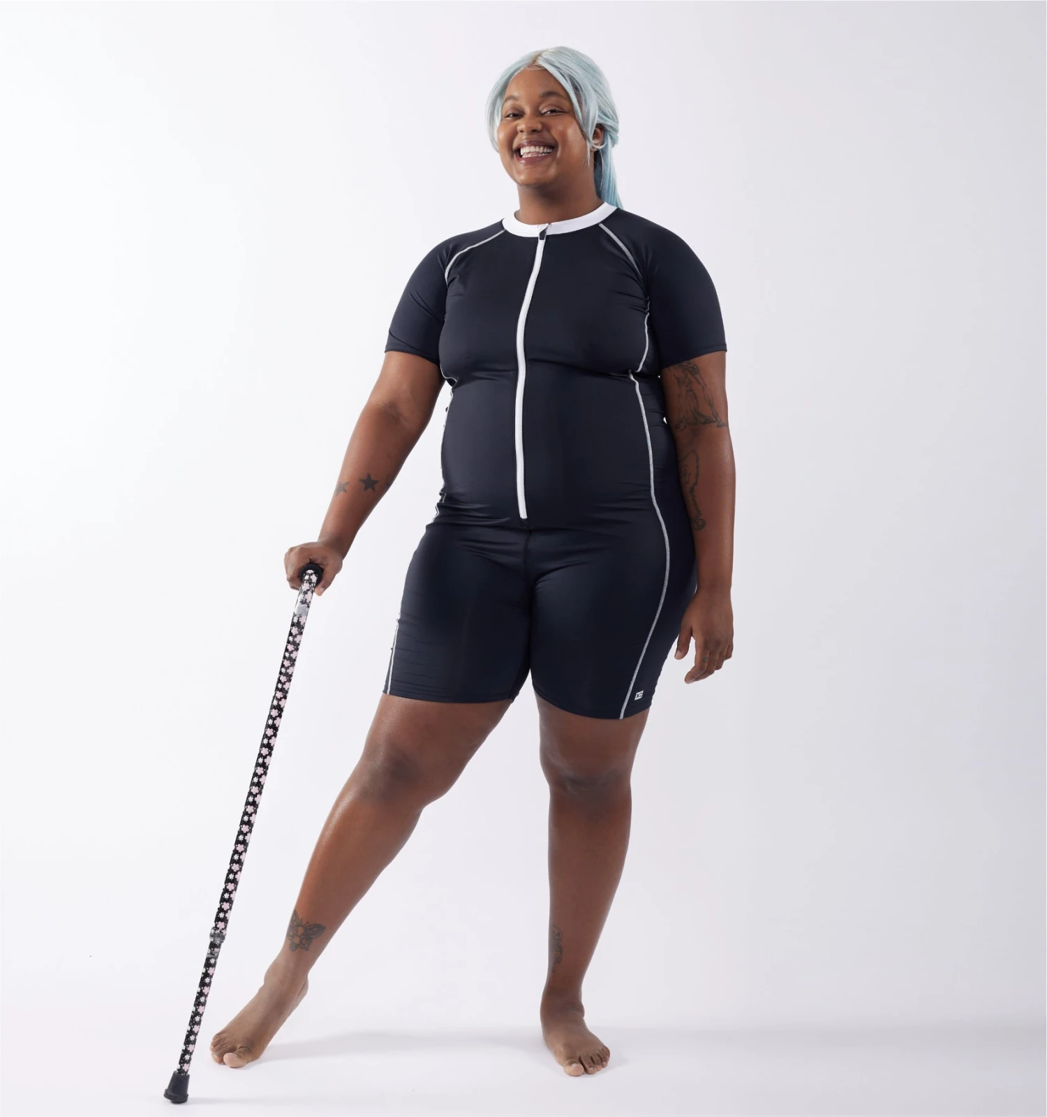 Swim 6" Unisuit - Black Novelty(Swim 6 Unisuit Black Novelty) 1 Swim 6" Unisuit - Black Novelty(Swim 6 Unisuit Black Novelty)