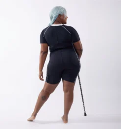 Swim 6" Unisuit - Black Novelty(Swim 6 Unisuit Black Novelty) 7 Swim 6" Unisuit - Black Novelty(Swim 6 Unisuit Black Novelty) -Tomboyx Underwear Store 2337380001 Swim Black Novelty 6in Unisuit On Fig 2