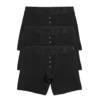 6" Fly Boxer Briefs 3-Pack - Cotton X= Black(Multipack 4 5 Trunks X Black 1)