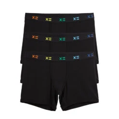 4.5" Trunks 3-Pack - TENCEL™ Modal Black X= Rainbow(4 5 Trunks 3 Pack Tencel Modal Black X Rainbow)