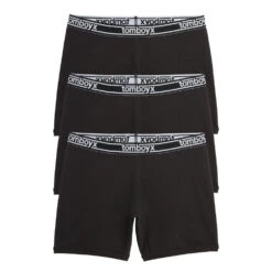 6" No Fly Boxer Briefs 3-Pack - Cotton Black Logo(6 No Fly Boxer Briefs 3 Pack Cotton Black Logo)