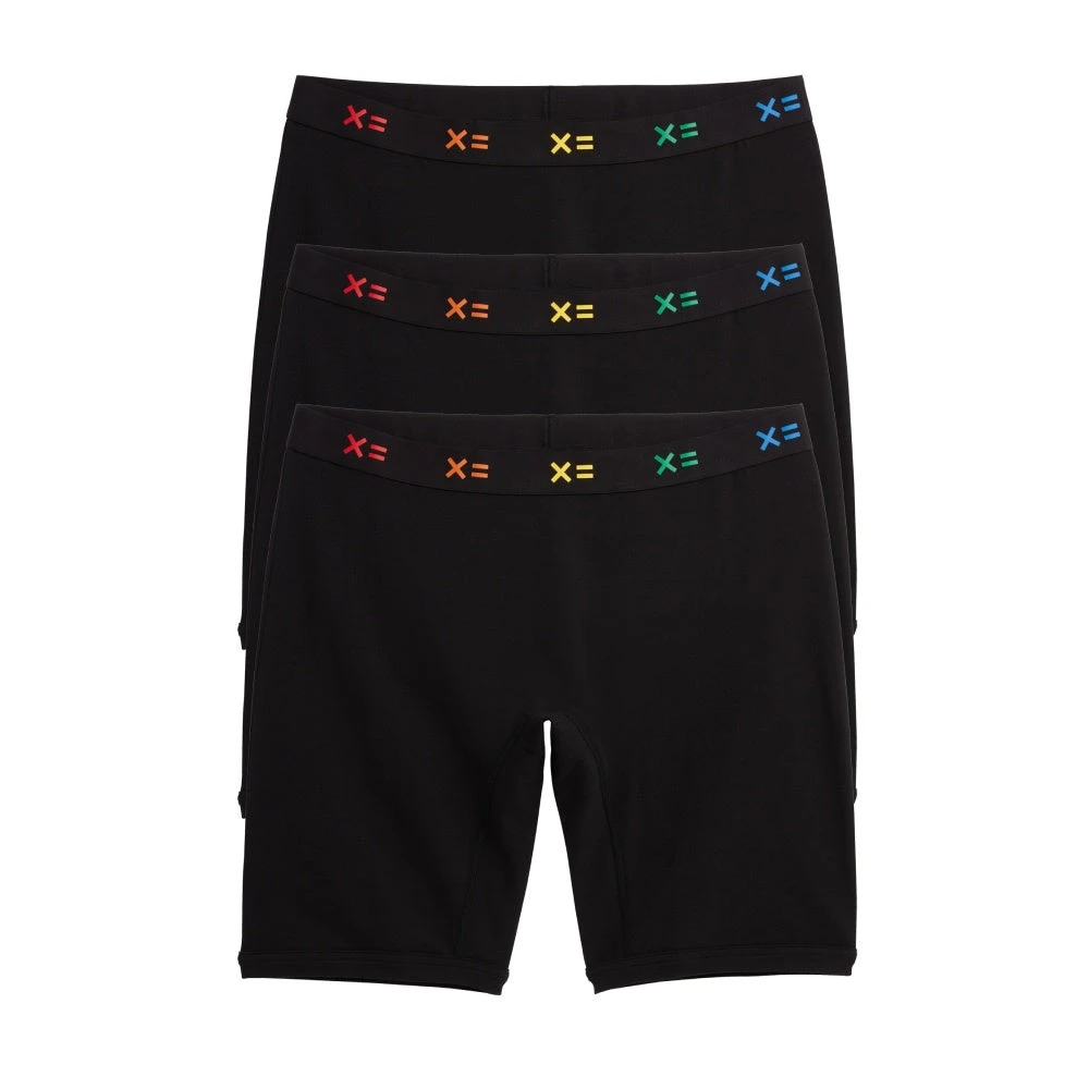 9" Boxer Briefs 3-Pack - Cotton Black X= Rainbow(9 Boxer Briefs 3 Pack Cotton Black X Rainbow) 1 9" Boxer Briefs 3-Pack - Cotton Black X= Rainbow(9 Boxer Briefs 3 Pack Cotton Black X Rainbow)