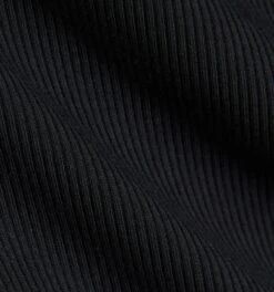 Bamboo Rib Sleeveless Midi Dress - Black(Bamboo Rib Sleeveless Midi Dress Black) -Tomboyx Underwear Store BlackBambooRibFabricDetail 1