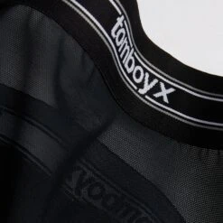 Powermesh 4.5" Trunks - Black(Powermesh 4 5 Trunks Black) 18 Powermesh 4.5" Trunks - Black(Powermesh 4 5 Trunks Black) -Tomboyx Underwear Store BlackPowermeshFabricDetail1 3