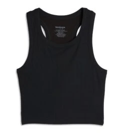 Bamboo Rib Bra Top - Black(Bamboo Rib Bra Top Black) -Tomboyx Underwear Store Black Bamboo Rib Bra Top 1