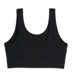 Bamboo Rib Essentials Soft Bra - Black(Bamboo Rib Essentials Soft Bra Black) -Tomboyx Underwear Store Black Bamboo Rib Essentials Soft Bra 2