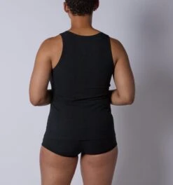 Bamboo Rib Power Tank - Black(Bamboo Rib Power Tank Black) 10 Bamboo Rib Power Tank - Black(Bamboo Rib Power Tank Black) -Tomboyx Underwear Store Black Bamboo Rib Power TankOF2