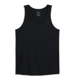 Bamboo Rib Power Tank - Black(Bamboo Rib Power Tank Black) 11 Bamboo Rib Power Tank - Black(Bamboo Rib Power Tank Black) -Tomboyx Underwear Store Black Bamboo Rib Power Tank 1