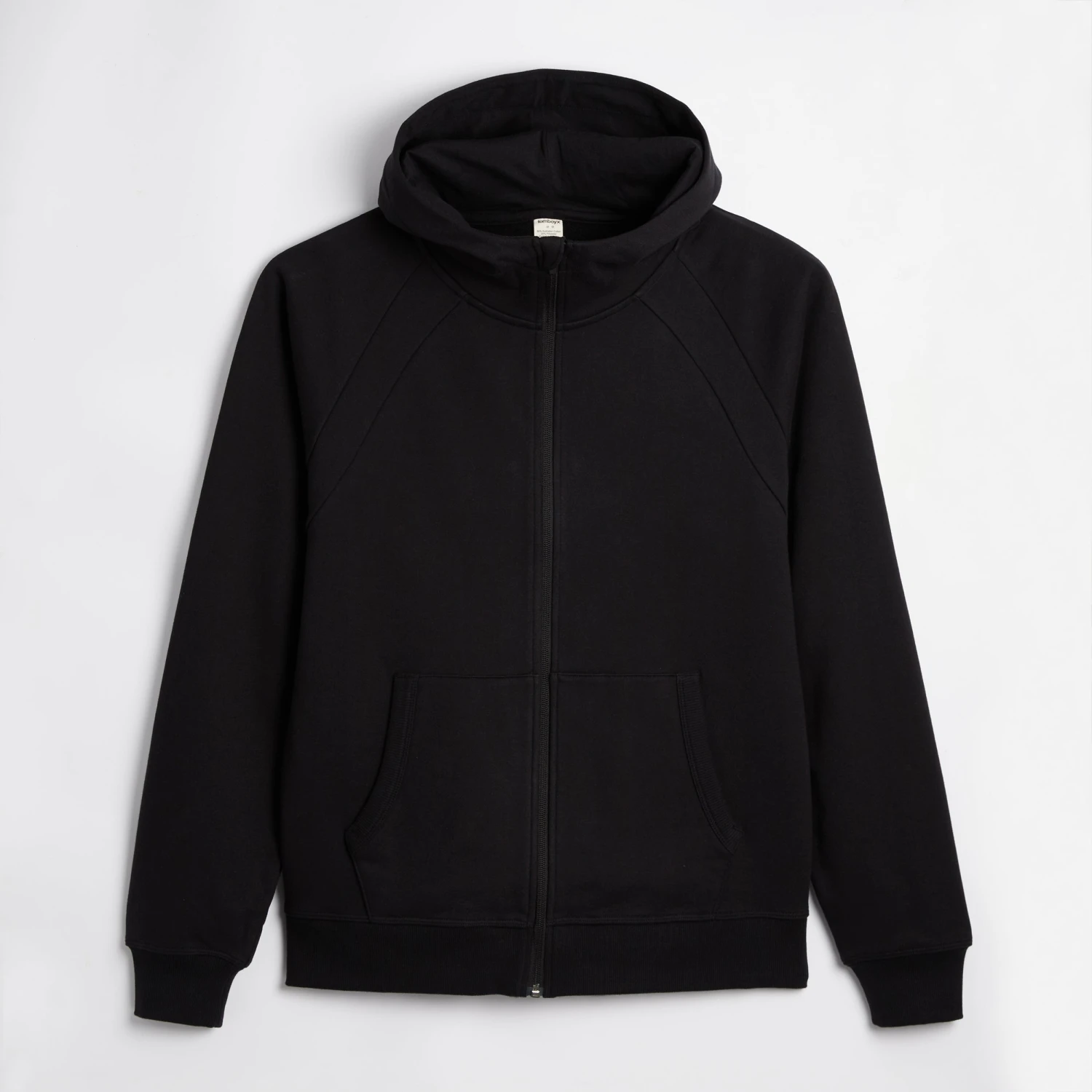 French Terry Full Zip Hoodie - Black(French Terry Full Zip Hoodie Black) 1 French Terry Full Zip Hoodie - Black(French Terry Full Zip Hoodie Black)