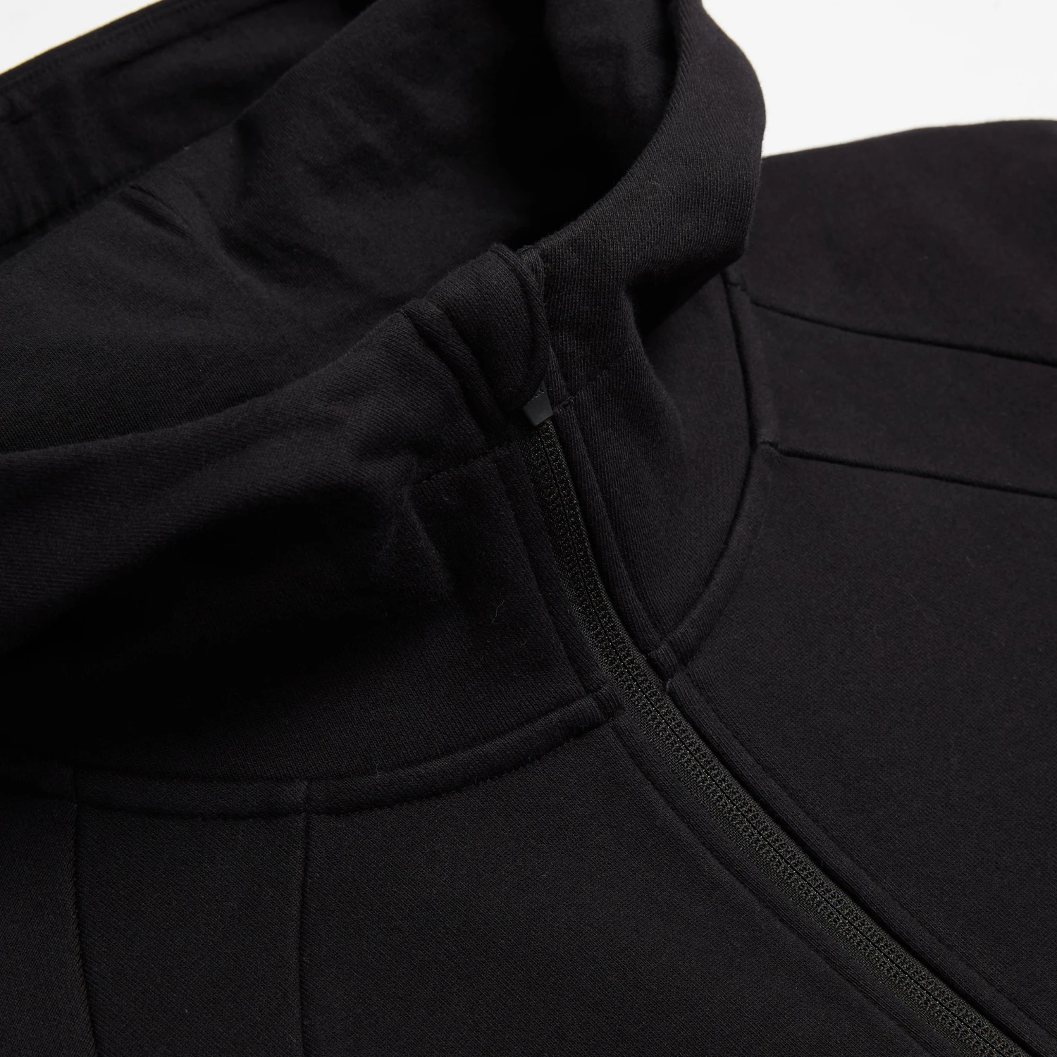 French Terry Full Zip Hoodie - Black(French Terry Full Zip Hoodie Black) 3 French Terry Full Zip Hoodie - Black(French Terry Full Zip Hoodie Black) - Image 3