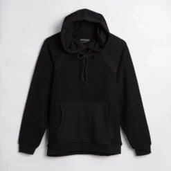 Inside Out French Terry Hoodie - Black(Inside Out French Terry Hoodie Black) -Tomboyx Underwear Store Black Inside Out French Terry Hoodie 1
