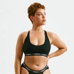 Powermesh Bralette - Black(Powermesh Bralette Black) -Tomboyx Underwear Store Black Powermesh BraletteOF3