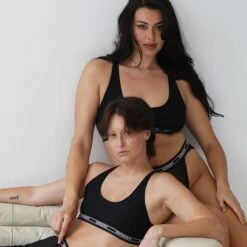 Powermesh Bralette - Black(Powermesh Bralette Black) -Tomboyx Underwear Store Black Powermesh BraletteOF5