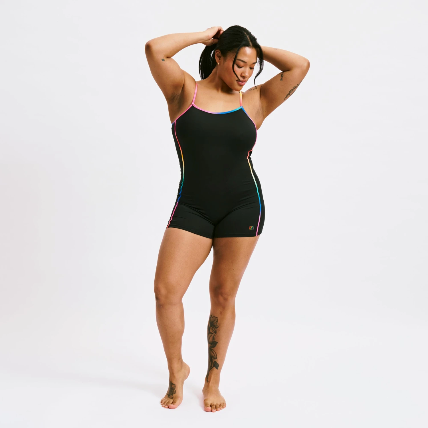 Swim 3.5" Skinny Strap Unisuit - Black Rainbow Ombre(Swim 3 5 Skinny Strap Unisuit Black Rainbow Ombre) 2 Swim 3.5" Skinny Strap Unisuit - Black Rainbow Ombre(Swim 3 5 Skinny Strap Unisuit Black Rainbow Ombre) - Image 2