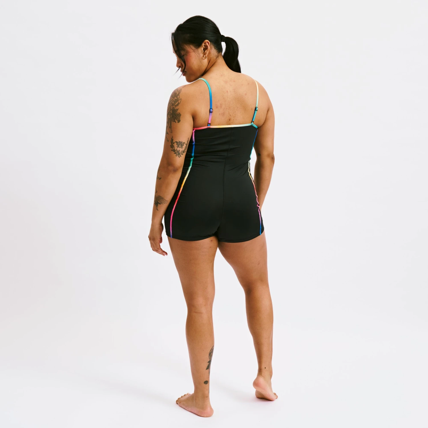 Swim 3.5" Skinny Strap Unisuit - Black Rainbow Ombre(Swim 3 5 Skinny Strap Unisuit Black Rainbow Ombre) 4 Swim 3.5" Skinny Strap Unisuit - Black Rainbow Ombre(Swim 3 5 Skinny Strap Unisuit Black Rainbow Ombre) - Image 4