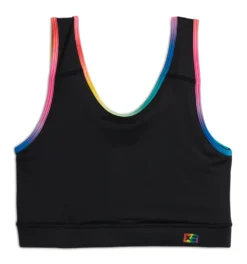 Swim Sport Compression Top - Black Rainbow Ombre(Swim Sport Compression Top Black Rainbow Ombre) -Tomboyx Underwear Store Black Rainbow Ombre Swim Sport Compression Top 1