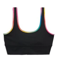 Straight Up Longline Top- Black Rainbow Ombre(Straight Up Longline Top Black Rainbow Ombre) -Tomboyx Underwear Store Black Rainbow Ombre Swim Straight Up Longline Top 1