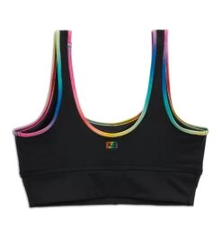 Straight Up Longline Top- Black Rainbow Ombre(Straight Up Longline Top Black Rainbow Ombre) -Tomboyx Underwear Store Black Rainbow Ombre Swim Straight Up Longline Top 2