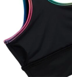 Straight Up Longline Top- Black Rainbow Ombre(Straight Up Longline Top Black Rainbow Ombre) -Tomboyx Underwear Store Black Rainbow Ombre Swim Straight Up Longline Top 3