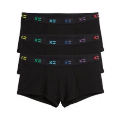 Boy Shorts 3-Pack - TENCEL™ Modal Black X= Rainbow(Boy Shorts 3 Pack Tencel Modal Black X Rainbow)