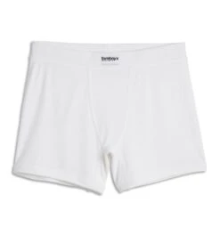 Bamboo Rib 4.5" Trunks - Bright White(Bamboo Rib 4 5 Trunks Bright White) -Tomboyx Underwear Store Bright White Bamboo Rib 4