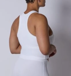 Bamboo Rib Bra Top - Bright White(Bamboo Rib Bra Top Bright White) -Tomboyx Underwear Store Bright White Bamboo Rib Bra TopOF2