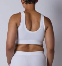 Bamboo Rib Essentials Soft Bra - Bright White(Bamboo Rib Essentials Soft Bra Bright White) -Tomboyx Underwear Store Bright White Bamboo Rib Essentials Soft BraOF2