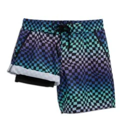 Swim 7" Heritage Board Shorts - Checker Chaos(Swim 7 Heritage Board Shorts Checker Chaos) -Tomboyx Underwear Store Checker Chaos Swim 7in Heritage Board Short 2