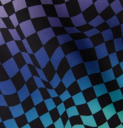 Swim 9" Lined Board Shorts - Checker Chaos(Swim 9 Lined Board Shorts Checker Chaos) -Tomboyx Underwear Store Checkers Chaos Fabric Detail