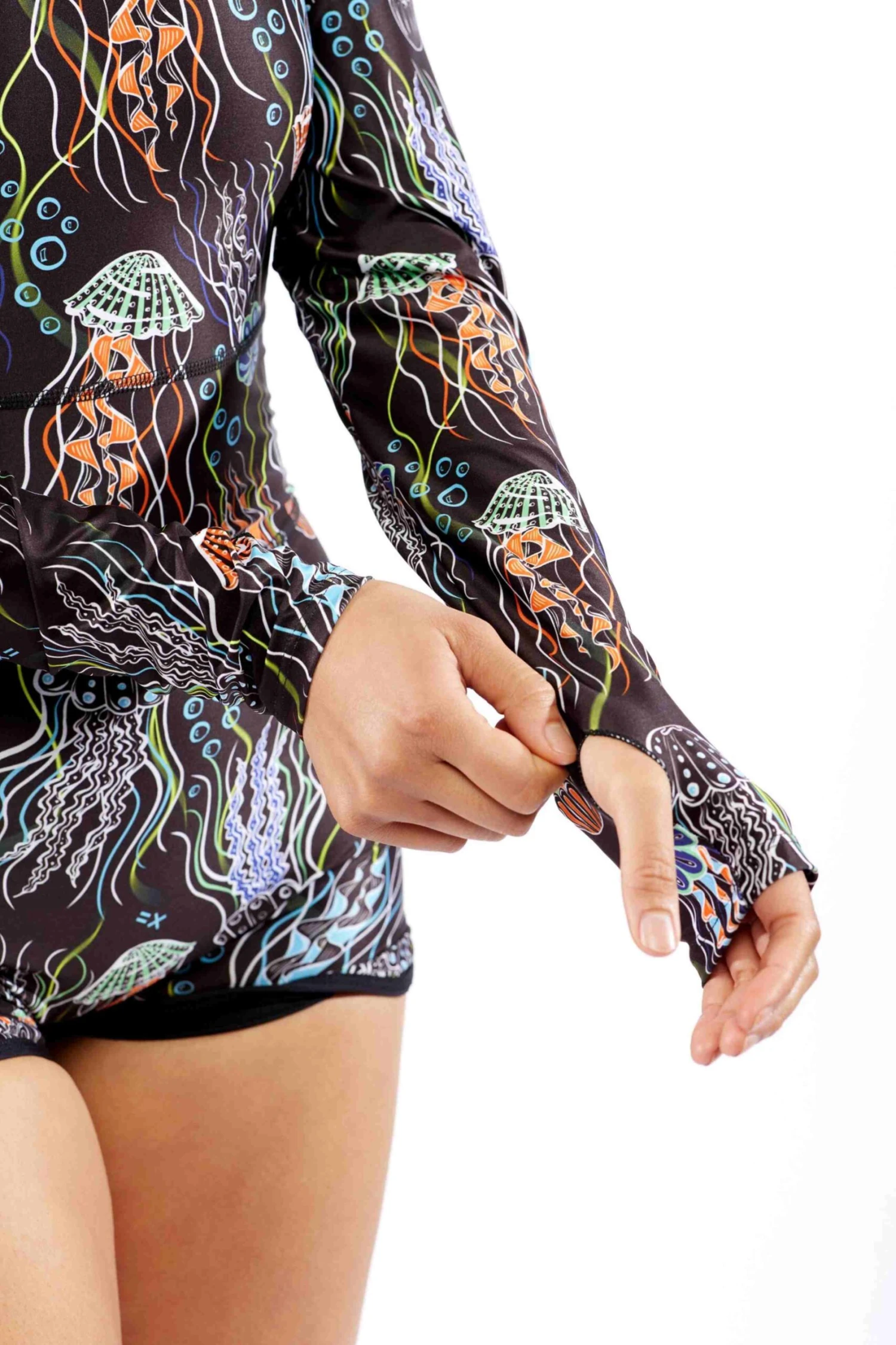 Swim 3" Shortie Long Sleeve Unisuit - Don't Be Jelly(Swim 3 Shortie Long Sleeve Unisuit Dont Be Jelly) - Image 2