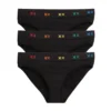 First Line Period Bikini 3-Pack - Black X= Rainbow(First Line Period Bikini 3 Pack Black X Rainbow)