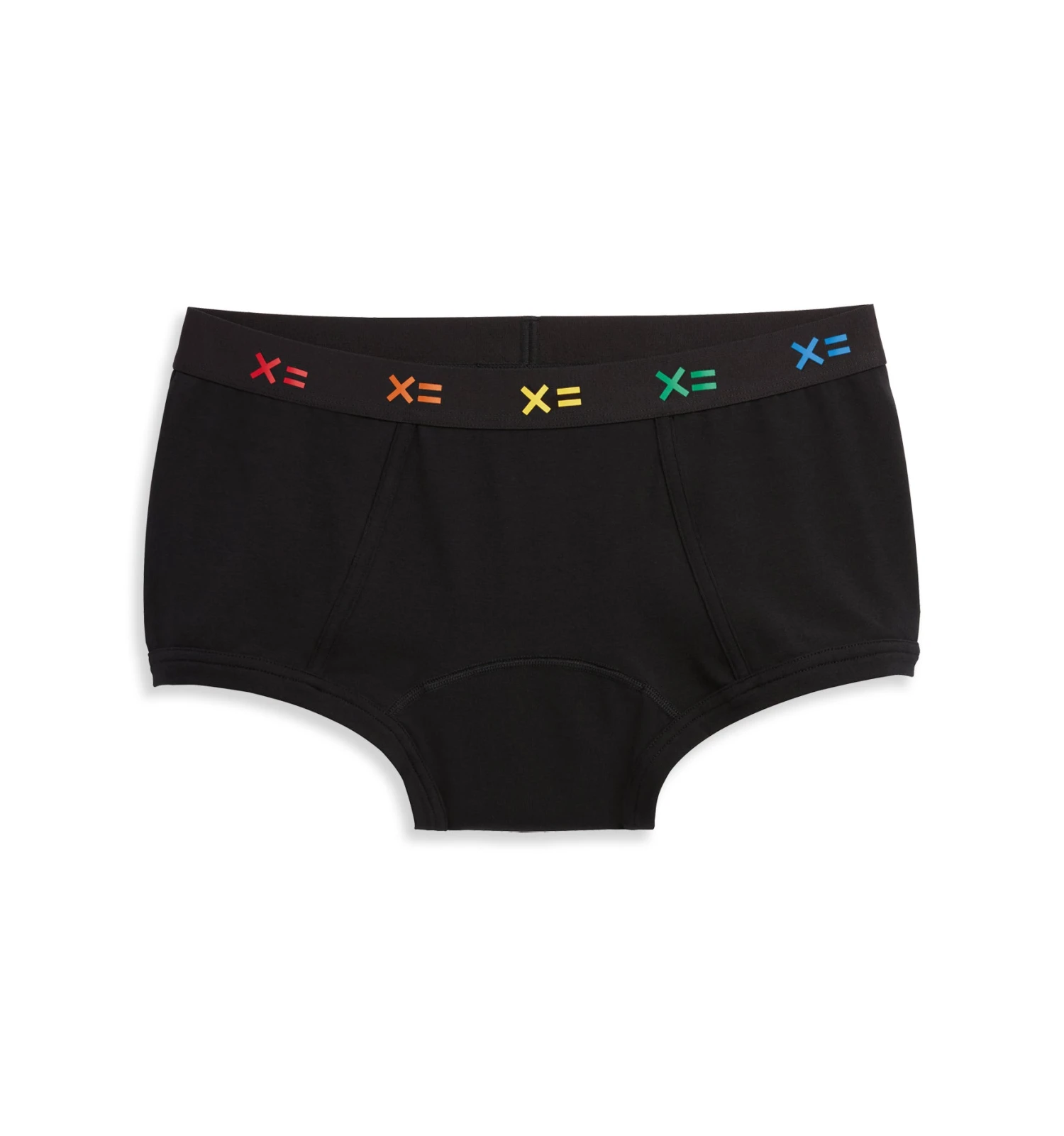 First Line Period Boy Shorts - Black X= Rainbow(First Line Period Boy Shorts Black X Rainbow) 1 First Line Period Boy Shorts - Black X= Rainbow(First Line Period Boy Shorts Black X Rainbow)