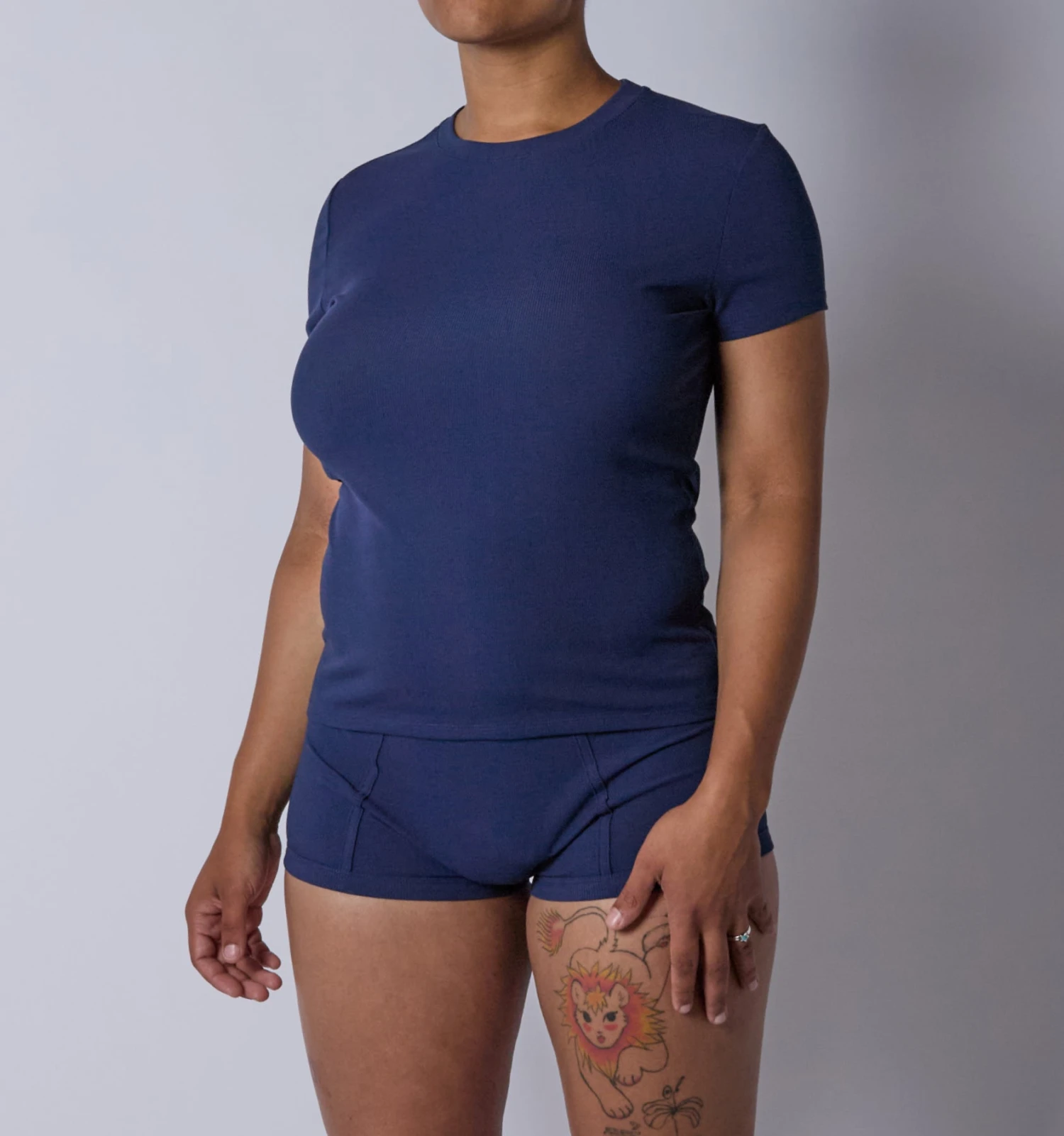 Bamboo Rib Short Sleeve Tee - Future Dusk(Bamboo Rib Short Sleeve Tee Future Dusk) 2 Bamboo Rib Short Sleeve Tee - Future Dusk(Bamboo Rib Short Sleeve Tee Future Dusk) - Image 2