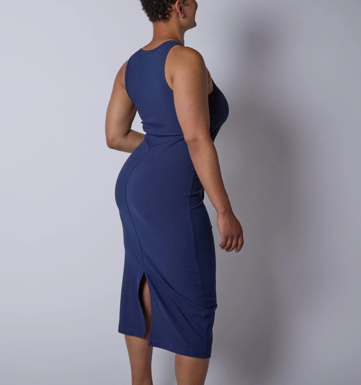 Bamboo Rib Sleeveless Midi Dress - Future Dusk(Bamboo Rib Sleeveless Midi Dress Future Dusk) 2 Bamboo Rib Sleeveless Midi Dress - Future Dusk(Bamboo Rib Sleeveless Midi Dress Future Dusk) - Image 2