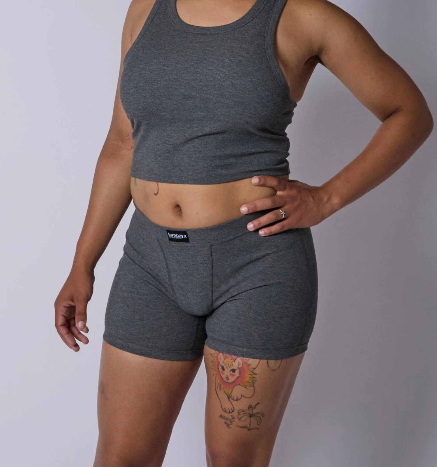 Bamboo Rib 4.5" Trunks - Heather Gray(Bamboo Rib 4 5 Trunks Heather Gray) 1 Bamboo Rib 4.5" Trunks - Heather Gray(Bamboo Rib 4 5 Trunks Heather Gray)