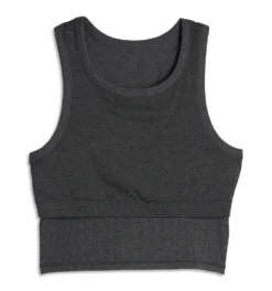 Bamboo Rib Bra Top - Heather Gray(Bamboo Rib Bra Top Heather Gray) -Tomboyx Underwear Store Heather Gray Bamboo Rib Bra Top 3