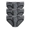 Iconic Briefs 3-Pack - Cotton Charcoal Logo(Iconic Briefs 3 Pack Cotton Charcoal Logo)