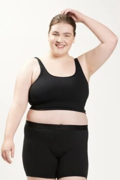 Longline Scoop Bra - X= Black(Longline Scoop Bra Black) 11 Longline Scoop Bra - X= Black(Longline Scoop Bra Black) -Tomboyx Underwear Store Longline Scoop Bra Black OF 3