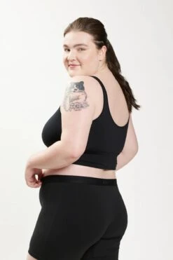 Longline Scoop Bra - X= Black(Longline Scoop Bra Black) 12 Longline Scoop Bra - X= Black(Longline Scoop Bra Black) -Tomboyx Underwear Store Longline Scoop Bra Black OF 4