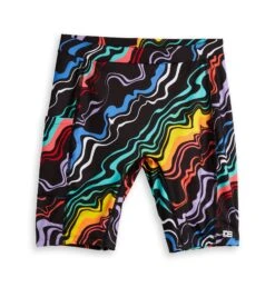 Swim 9" Shorts With Pocket - Making Waves(Swim 9 Shorts With Pocket Making Waves) -Tomboyx Underwear Store MakeWavesSwim9inShort1