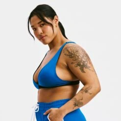Swim Reversible Plunge Top - Marina Blue(Swim Reversible Plunge Top Marina Blue) -Tomboyx Underwear Store MarinaBlue Swim Reversible Plunge TopOF2
