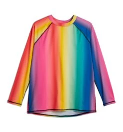 Swim Long Sleeve Sun Guard - Melting Rainbow(Swim Long Sleeve Sun Guard Melting Rainbow) -Tomboyx Underwear Store Melting Rainbow Long Sleeve Swim Sun Guard 1