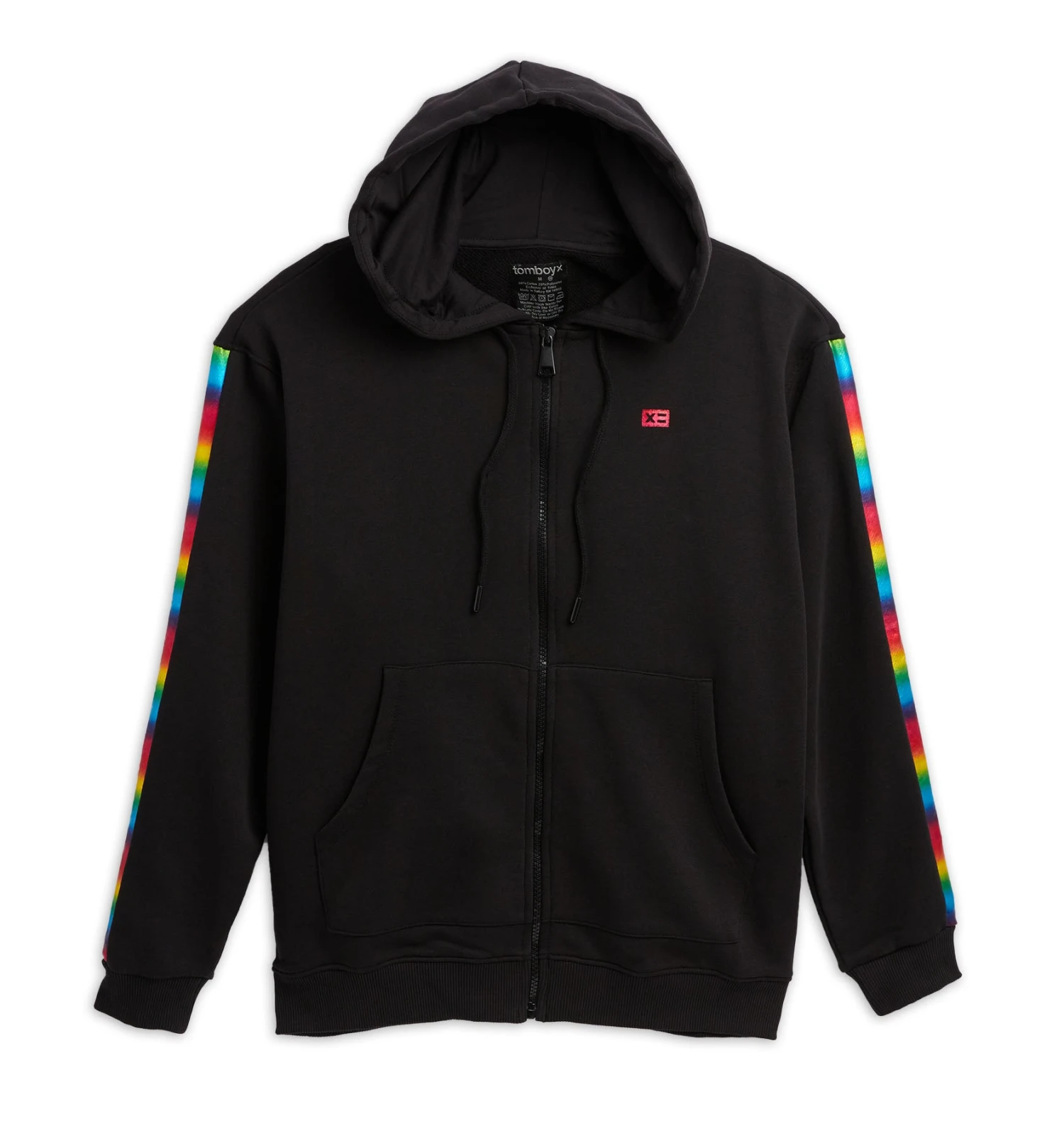 French Terry Zip Up Hoodie - Metallic Rainbow(French Terry Zip Up Hoodie Rainbow Highlight) 1 French Terry Zip Up Hoodie - Metallic Rainbow(French Terry Zip Up Hoodie Rainbow Highlight)