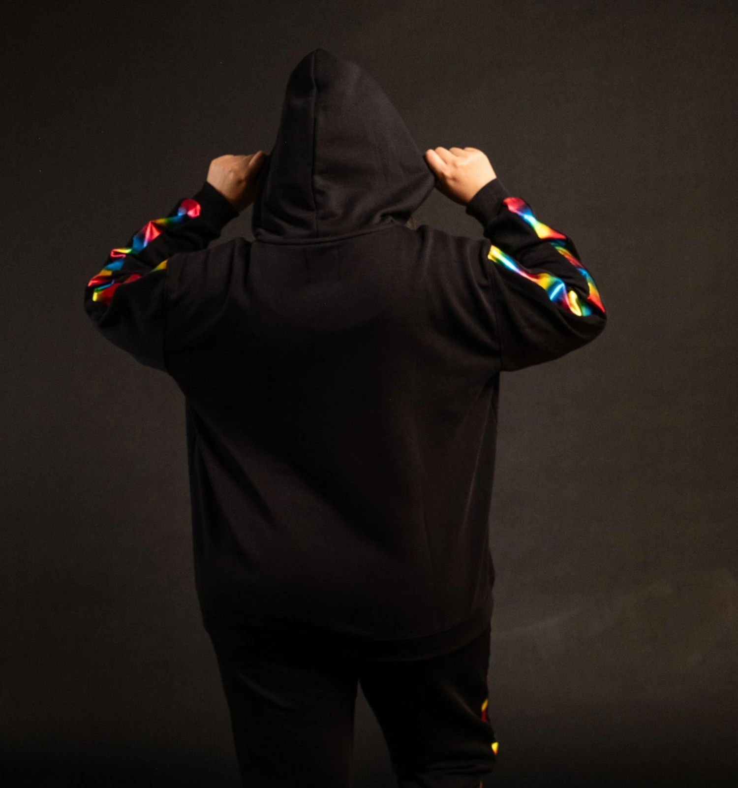 French Terry Zip Up Hoodie - Metallic Rainbow(French Terry Zip Up Hoodie Rainbow Highlight) 8 French Terry Zip Up Hoodie - Metallic Rainbow(French Terry Zip Up Hoodie Rainbow Highlight) - Image 8